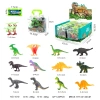 Cross-border soft rubber luminous dinosaur toys, archaeological fluorescent luminescent simulation little dinosaurs, wholesale at Chenghai Street Stall in kindergartens details Picture